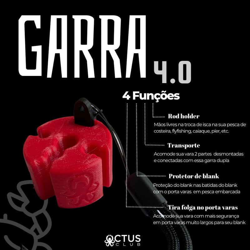 Garra 4.0 Multifunção Rodholder / Transporte / Proteção / Encaixe sem folga